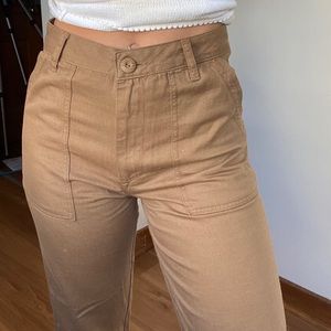 Brown Cotton Pants